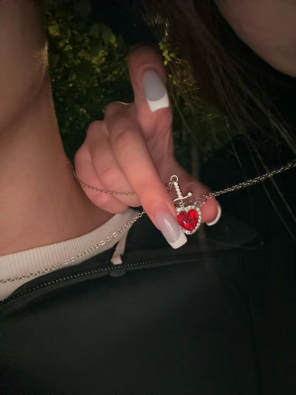 Necklace Heart & Knife